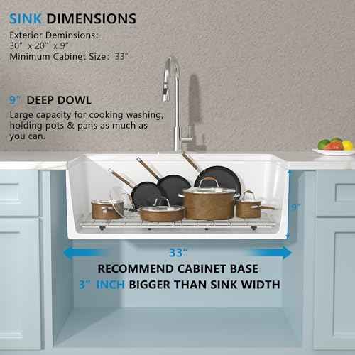 30 White Farm Sink