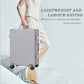 Carry On Luggage PC+ABS Aluminum Frame Zipperless Luggage Hard Shell Suitcase TSA Lock Double Spinner Wheels 20 Inch Silver