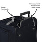 22 inch Carry On 8 Pockets Wheeled Rolling Duffel Bag Water Resistant Luggage Lightweight Travel Suitcase with Retractable Handle