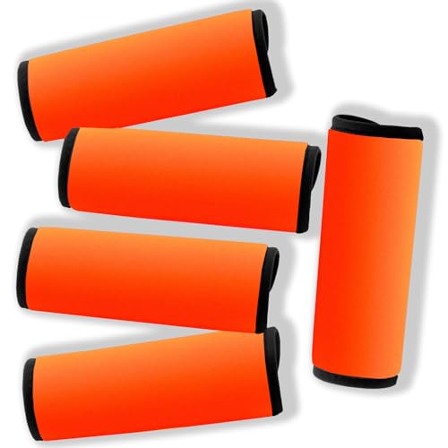 Neoprene Luggage Handle Wrap 5pcs Pack Neon Luggage Tags (5 Count)