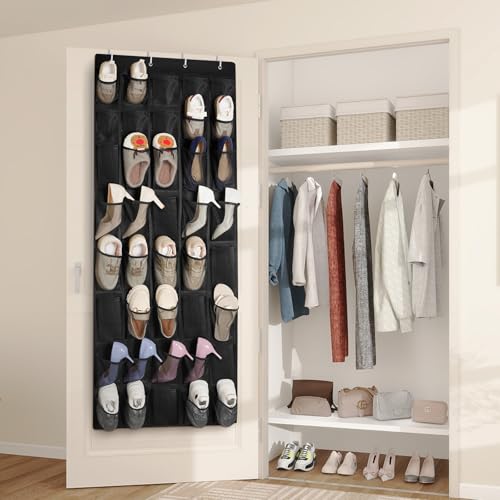 40 Large Pockets Over The Door Shoe Organizer