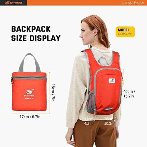 Small Daypack 10L Hiking Backpack Packable Lightweight Travel Day Pack for Women Men