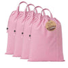 LFH Home Large Premium Cotton Rich Canvas Laundry Bag with Drawstring and Handles Heavy Duty (4 Count)