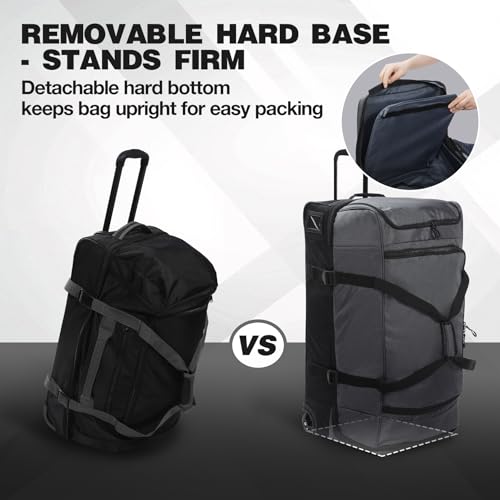 30" Large Rolling Travel Duffle Bag with Wheels and Handle