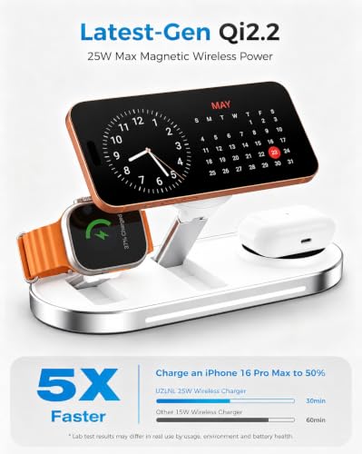 25W 3 in 1 Wireless Charging Station for Magsafe Charger for Apple Device
