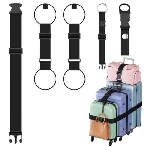 5 Pcs Adjustable Luggage Straps for Suitcases