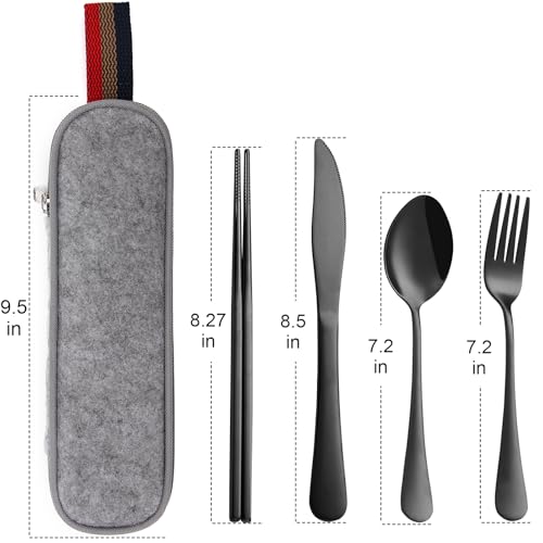 Travel Utensils with Case (5 Count)