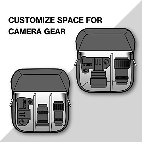 Canvas Crossbody Camera Bag with Rain Cover for Women Men