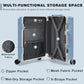 Carry On Luggage PC+ABS Aluminum Frame Zipperless Luggage Hard Shell Suitcase with TSA Lock Double Spinner Wheels 20 Inch Haze Blue