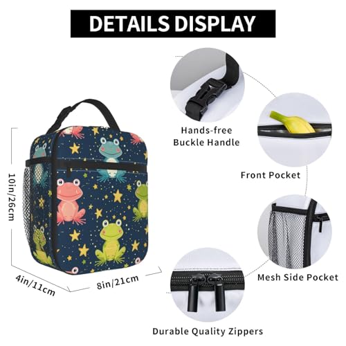 Frog Insulated Lunch Box for Women Men Frog Lunch Bag for Travel