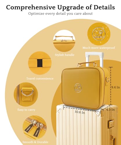 Travel Makeup Bag Cosmetic Bag with Lighted Mirror