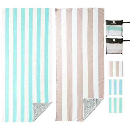2 Pack Microfiber Beach Towel