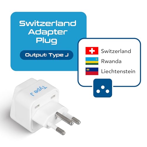 Switzerland Travel Plug Adapter (3 Count)