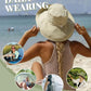 Womens Sun Hat with Ponytail Hole Cotton Shapeable Wide Brim Beige