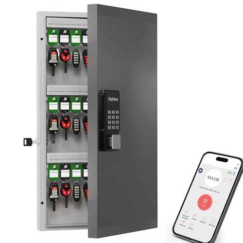 48 Key Lock Box Smart Key Organier Cabinet with Keypad & App for Office