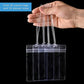 50 Pcs Clear Luggage Tags Bag Tags Holder Identification ID Card Badge Holder with 50 Pcs Clear Luggage Tag Loop Straps for Business Travel and Office Supplies (50 Count)