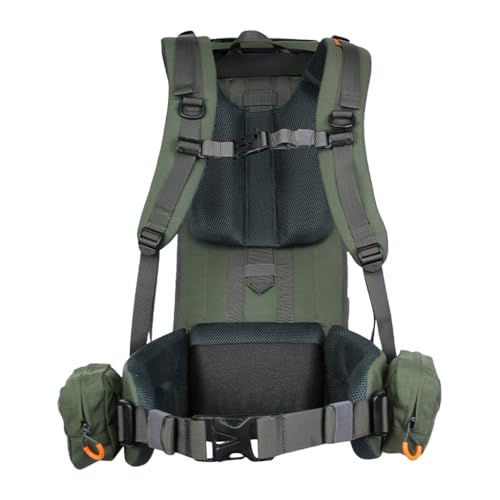 Hunting Backpack Internal Frame for Men Waterproof Hunting Pack with Rifle Holder Rain Cover Extendable 80L+ Capacity