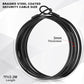 12 Pack Security Cable Luggage Lock with Loops 7 ft 3mm Braided Steel Coated Bike Cable Wire Double Loop Anti Theft Safety for U Lock (12 Count)