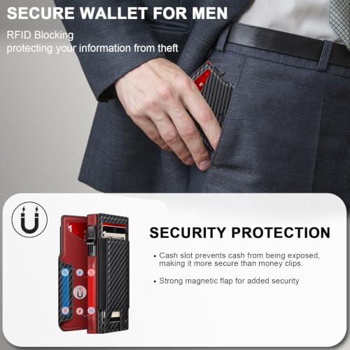 Wallet for Men Wallet with Slim Pop Up Card Holder 9 (13 Count)