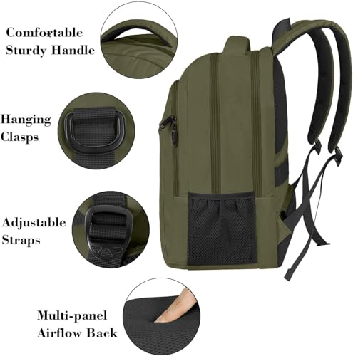Green 15.6 Inch Travel Laptop Backpack