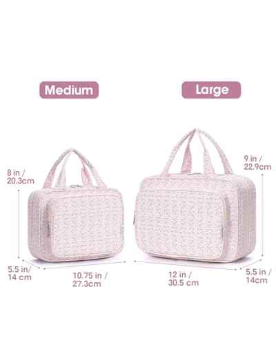 Travel Toiletry Bag for Women Large Hanging Makeup Bag Organizer Toiletries Bag for Full Size Essentials Accessories Cosmetics