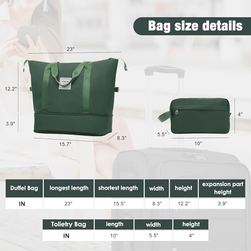 Softside Luggage Set Lightweight 3 Piece Suitcase with Duffel Bag (3 Count)
