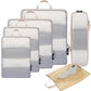 6 Set Ultralight Compression Packing Cubes Packing Organizer for Travel Accessories Luggage Suitcase Backpack (6 Count)