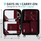 7 Set Compression Packing Cubes for Travel (7 Count)