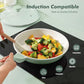 12.5In Nonstick Ceramic Frying Pan with Lid