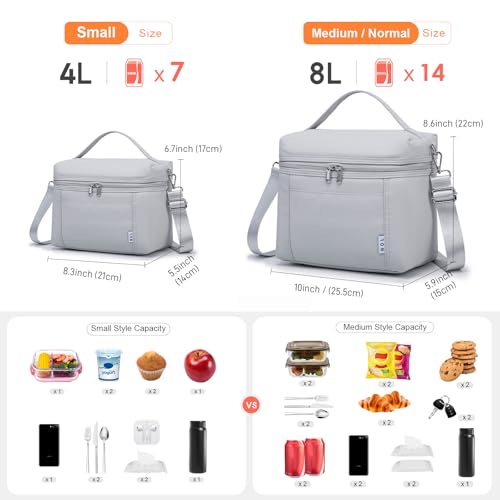 NOL Insulated Lunch Bags for Women Cooler Bag Lightweight Nylon Waterproof Lunch Box for Work