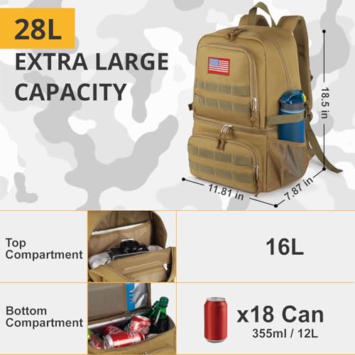 Tactical Double Deck Cooler Backpack for Men