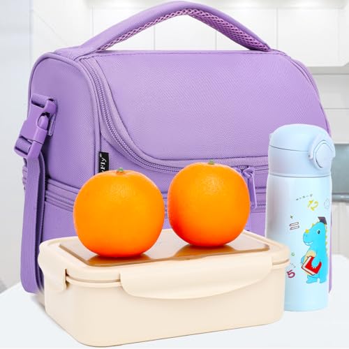 Double Decker Cooler Insulated Lunch Bag Large Tote for Boys