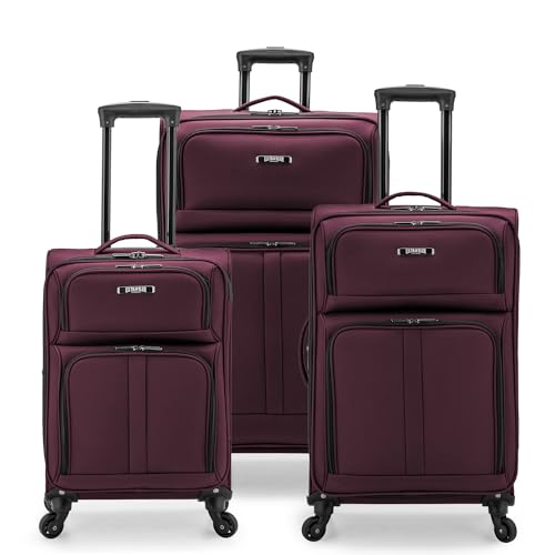 Anzio Softside Expandable Luggage with Spinner Wheels (3 Piece)