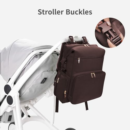 Neoprene Diaper Bag Backpack with Insulated Pockets