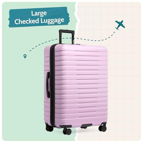 Boren Expandable Hardside Rugged Travel Luggage with 8 Spinner Wheels