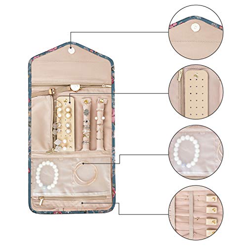 Travel Jewelry Organizer Roll Foldable Jewelry Case