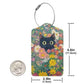 2 Pcs Luggage Tags for Suitcases Black Cat PU Leather Luggage Tag with Privacy Cover Label Address Card and Durable Metal Ring Suitable for Men Women Handbags Backpacks