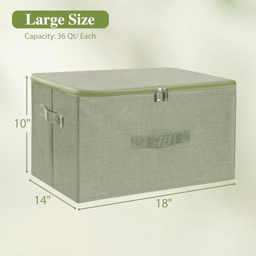 Fabric Storage Bins with Zipper Lids (2 Count)