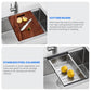 25×18 Drop In Workstation Sink with Cutting Board & Accessories