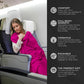 Lightweight Airplane & Travel Blanket with Foot Pockets