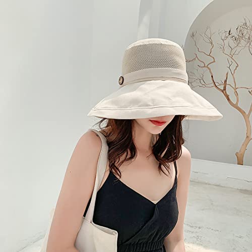 Women Summer Wide Brim Sun Hat Bucket Fishing Hats UV Protection