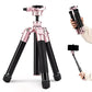 Mini Tripod 60" Lightweight Compact Travel Tripod with 360 Degree Ball Head Phone Mount Detachable Selfie Stick