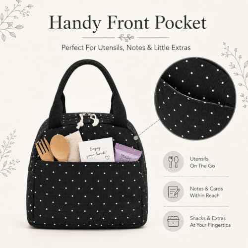 Lunch Bag for Women Men Cute Corduroy Lunch Tote Bags Reusable Insulated Lunch Box Large Capacity Reusable Insulated Cooler for Work Picnic or Travel