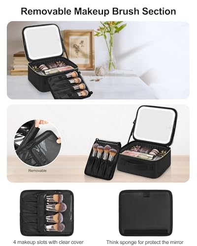 Makeup Bag with LED Mirror