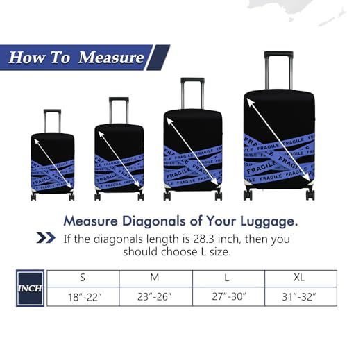 Travel Luggage Cover Suitcase Protector Fits 27