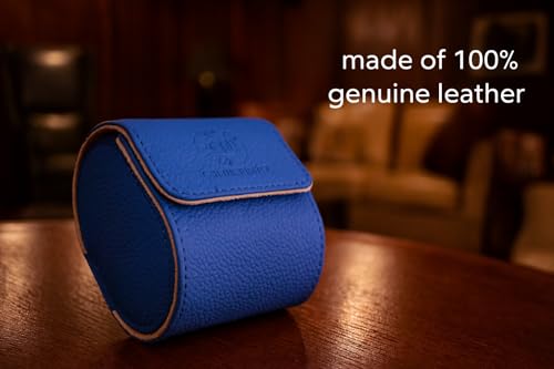 Genuine Napa Leather Watch Roll Travel Case for 3 Watches