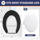 Microfiber Elongated Toilet Seat Cover 19.5"x 15" Machine Washable