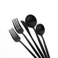 Matte Balck Silverware Set