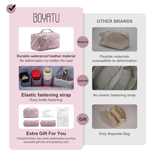 Travel Makeup Bag Cosmetic Bags for Women (3 Count)
