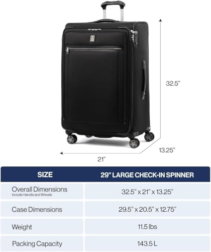 Platinum Elite Checked Luggage Spinner